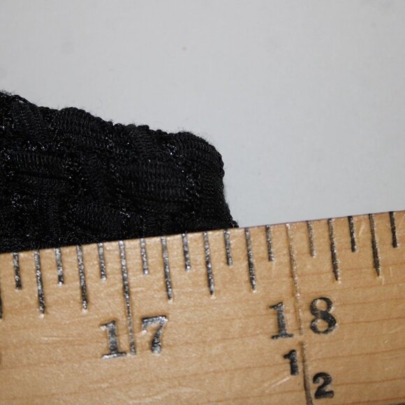 Alamour Sz L Black Textured Sleeveless Crop Lined 100% Polyester 2Pc Dress - Picture 14 of 16